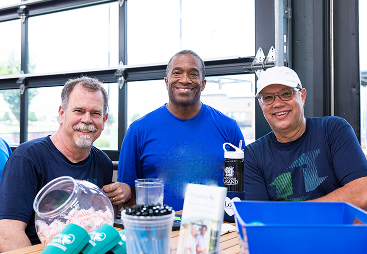Employees participating in Picklepalooza