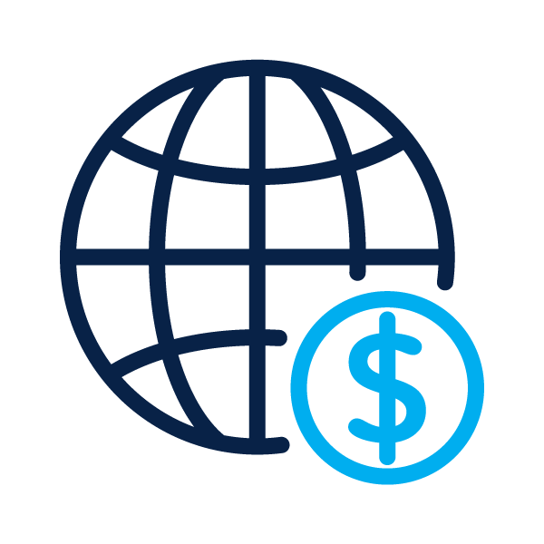 Global currency icon